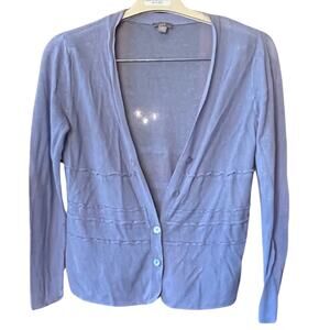 J.Jill dusty lilac preppy lightweight summer cardigan. Size Mp